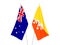 Australia and Kingdom of Bhutan flags