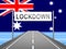 Australia lockdown preventing coronavirus epidemic or outbreak - 3d Illustration