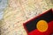 Australia map with aboriginal flag