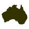 AUSTRALIA. Map Of AUSTRALIA Vector silhouette.