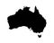 Australia Map. Australian Country Map. Aussie Black and White National Outline Boundary Border Shape Geography Territory EPS Vecto