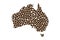 Australia - map of coffee bean