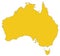 Australia map - country of the Australian continent