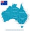 Australia - map and flag - illustration