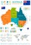 Australia - map and flag - infographic illustration