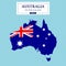 Australia Map flag vector high detail