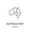 australia map icon vector from travelling collection. Thin line australia map outline icon vector illustration. Linear symbol