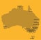 Australia map infographic diagram main airports