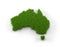 Australia map made of grass.