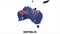 Australia Map Showing Up Intro By Regions 4k animated australian map intro background with countries appearing and