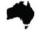 Australia Map silhouette vector art