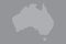 Australia map vector using white straight lines pattern on black background