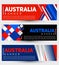 Australia modern banner template vector set design