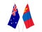 Australia and Mongolia flags