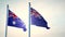Australia and New Zealand flags showing cooperation and friendship