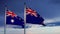 Australia and New Zealand flags showing cooperation and friendship