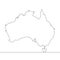 Australia outline country border