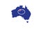 Australia outline map country shape state borders national symbol flag