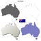 Australia outline map set