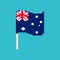 Australia Pixel flag. Pixelated banner Australian. political bit