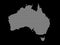 Australia pixel map. Vector illustration. Halftone style