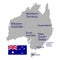 Australia, political map Vector background