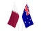 Australia and Qatar flags