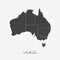 Australia region map: grey outline on white.