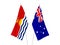 Australia and Republic of Kiribati flags