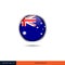Australia round flag vector design.