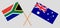 Australia and RSA. The Australian and South African flags. Official colors. Correct proportion. Vector