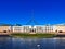 Australia`s Federal Parliament House, Canberra, Seagulls in Reflection Pond