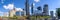 Australia scenic Melbourne downtown skyline panorama near Yarra River and financial business center