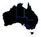 Australia States In Silhouette On White