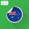 Australia sticker flag icon. Business concept Australia label pi