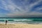 Australia: Tamarama beach woman surfer looking