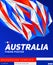 Australia Theme modern Poster, vector template illustration, Australian flag colors
