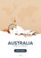 Australia. Time to travel. Travel poster. Vector flat illustration.