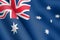 Australia waving flag 3d illustration wind ripple