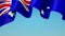 Australia waving flag on blue sky for banner design. Animated background - australia waving national flag. Festive patriotic