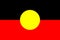 Australian Aboriginal Flag. Original and simple Aboriginal flag isolated vector in official colors and Proportion. flag of