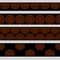Australian aboriginal geometric art concentric circles in orange brown and black seamless borders set, vector