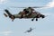 Australian Army Eurocopter Tiger ARH Armed reconnaissance helicopter with a Royal Australian Air Force RAAF Boeing C-17A cargo a