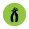 Australian baobab tree in green badge icon