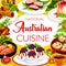 Australian cuisine food menu chicken and fish dish