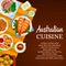 Australian cuisine vector Australia food poster