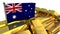 Australian economy concept with gold bullion