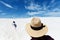 Australian family having fun in Lancelin sand dunes