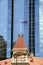 Australian flag flying on flagpole