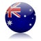 Australian flag glass icon vector illustration